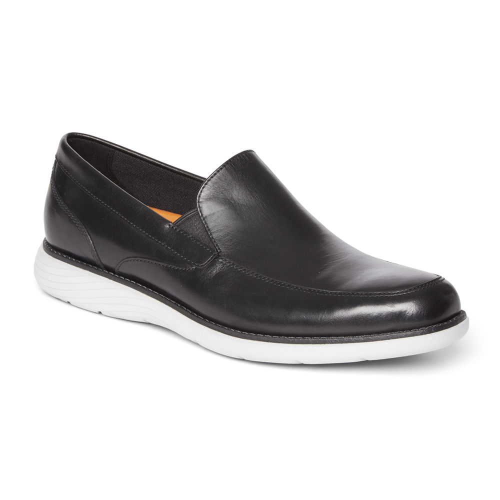 Rockport Mens Loafers Black - Garett Venetian - UK 158-TSKEZQ